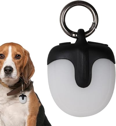 Hondennachtlamp - Hondenwandellamp - Hondenlichtketting - Oplaadbaar - Hondenhalsband - Waterdicht - LED - 4,3×5,5 cm - Geschikt voor nachtverlichting en wandellampen - Zwart