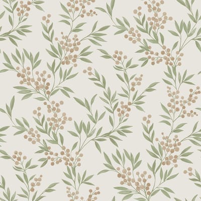 Boråstapeter Vliesbehang 4714 - Woodland - Botanisch Beige - 53cm x 10.05m
