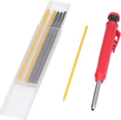 Houtbewerking Markeerpen - Kraspen Tekenpen - Nauwkeurig Markeren - Hardmetalen Punt 2.8mm - 15x8x2cm 47g - Met Kleurvulling