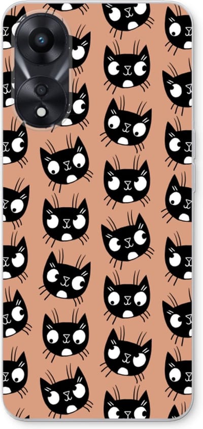 Case Company® - Hoesje geschikt voor Oppo A78 5G hoesje - Kat - Soft Cover Telefoonhoesje - Bescherming aan alle Kanten en Schermrand