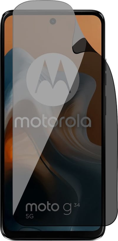 Privacy Screenprotector geschikt voor Motorola Moto G34 - 1x FlexGuard Screen Protector