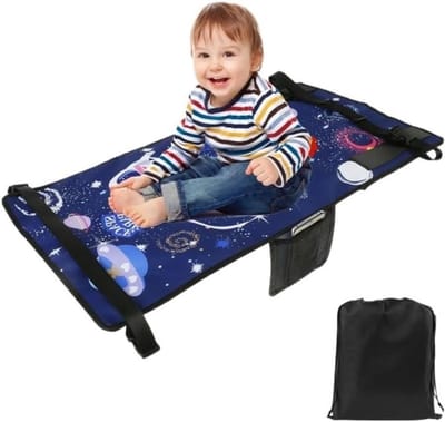 Kinderen Vliegtuig Bed - Voetensteun Extender - Reizen Comfort - Creëert Extra Ruimte - 79x44 cm - Sterrenblauw