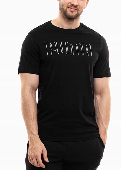 PUMA Sportshirt Heren - Zwart - Katoen