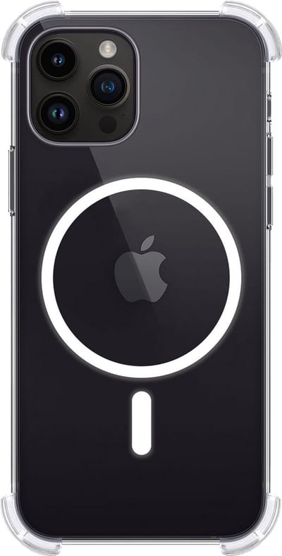 Hoes - Geschikt voor Apple iPhone 15 Pro - Magsafe Compatible - Sterk & Shockproof - Back Cover - Shock Proof Case - Telefoon Hoesje Shockproof - Transparant