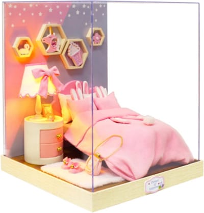 Miniatuurhuisje - bouwpakket - Gezellige slaapkamer