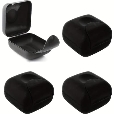 4 porte-savons en plastique de petite taille, boîte récipient à savon, porte-savon ménager pour l'extérieur, la randonnée et le camping, boîte noire de 2,75 * 2,75 pouces. 4pcs