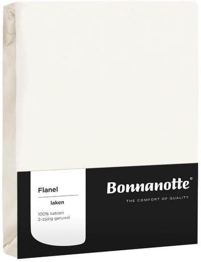 Bonnanotte Laken Flanel - Off white 160x270