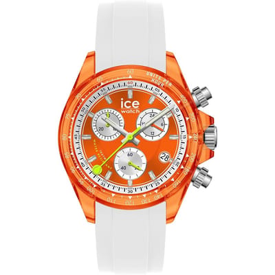 Ice Watch ICE Tennis - BEWATCH - White orange 026014 Horloge - Siliconen - Wit - Ø 41 mm
