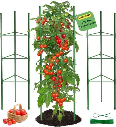 HEZIVO® Klimrek Planten - Trellis - Plantensteun Klimplanten - 3 Stuks - 130 cm - Met Kabelbinders