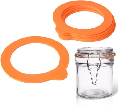 Pakkingen voor Potten Silicone 6 stuks - Afdichting - O-Ring - Pot met Beugelsluiting - Inmaakpot - Weckpot - Confituren