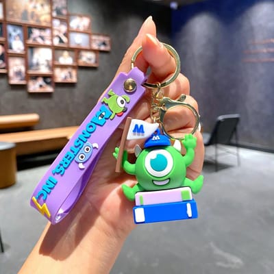 Monsters University Figuur Sleutelhanger Anime Monsters Inc. Schattige 3D Poppenrugzak Auto Sleutelhanger Kinder Speelgoed Kerstcadeau Groothandel brown