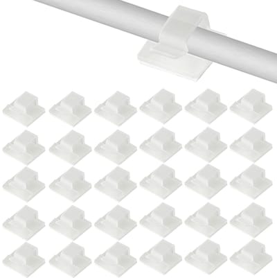 100 Pcs Zelfklevende Kabelclips voor Kabelbeheer, Ideaal voor Auto, Kantoor en Buitenverlichting, Organiseer en Bevestig Kabels Efficiënt