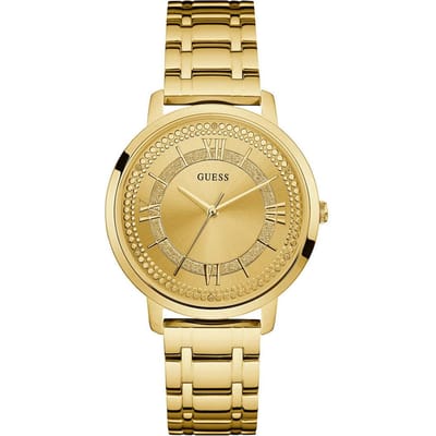 GUESS Montauk Gouden Roestvrij Staal Dames Quartz Horloge W0933L2 goud