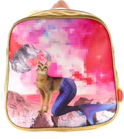 Kunstboer Rugzak Catmermaid Pixel - Poes zeemeermin - kat