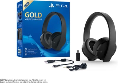 Sony Gold Wireless 7.1 Headset-Zwart (Diversen) Gebruikt