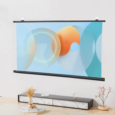 Filmscherm - Projectiescherm Wandmontage - Thuisbioscoop Creëren - Anti-licht Materiaal - 72 inch - Wit