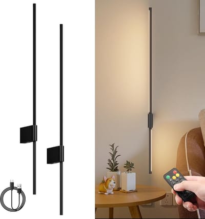 Draadloze LED-wandlamp met afstandsbediening en timerfunctie - 2 Stuks, 10.000 mAh, 6W, 3 kleurtemperaturen