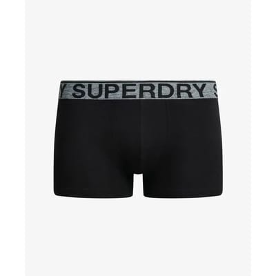 Superdry TRUNK TRIPLE PACK Heren Onderbroek - Triple Zwart/Grey - Maat S