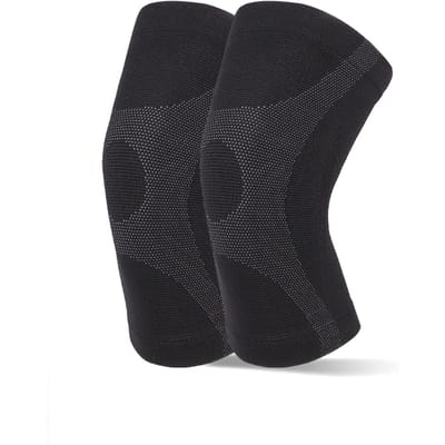 Ademende Knie Compressie Sleeve Kniebrace Antislip Knieondersteuning voor Sport Hardlopen M
