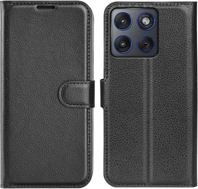 Coverup Hoesje - Geschikt voor Motorola Edge 70 Hoesje - Coverup Book Case - Zwart