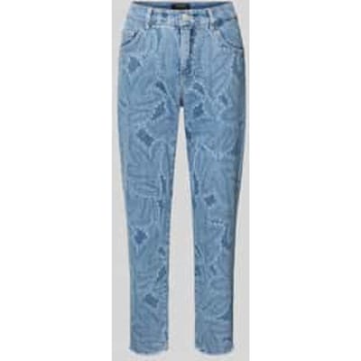 slim fit jeans in 5-pocketmodel met rafelzoom
