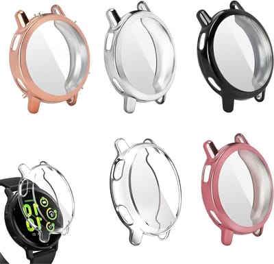 Set van 5 Beschermhoezen voor Vivoactive 5 - TPU, Ultra Dun, Krasbestendig, Transparant en Kleurrijk met Schoonmaakdoek