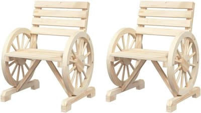 Tuinstoelen - Balkonstoelen Terrasstoelen - Buiten Ontspannen - Massief Dennenhout - 58x58x785 cm - Bruin