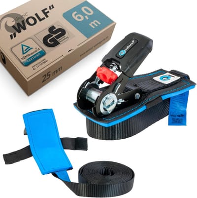 Spanbanden met Ratel - Sjorbanden Set - Lading Zekeren - TÜV GS Gecertificeerd - 2 x 6 Meter - Zwart