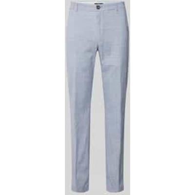 Slim fit pantalon met wol- en linnenaandeel model 'Hank'