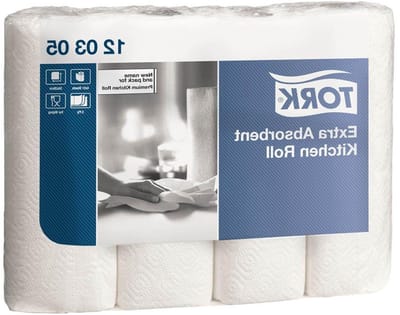 Keukenrol Wit - Papieren handdoeken - Snel opruimen - Extra absorberend - 4 rollen - Wit