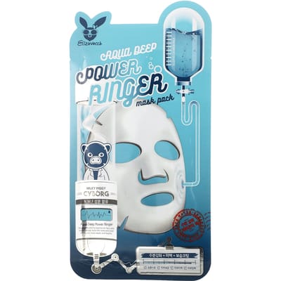 Elizavecca, Milky Piggy Cyborg, Aqua Deep Power, pack de masques de beauté Ringer, 1 masque en feuille, 0,78 fl oz (23ml) white