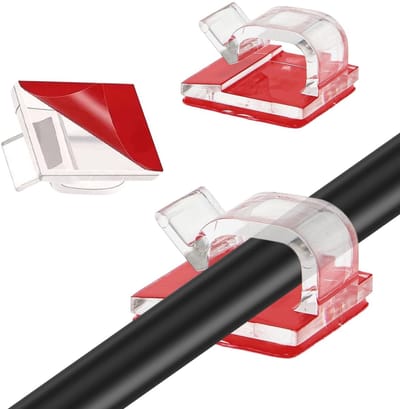 Transparante Kabelclips Set van 60 Stuks, Zelfklevende Kabelhouders, Kabelorganizer voor Thuis en Kantoor