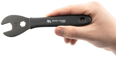 Bike Hand YC-658 Serie - Kegelmoersleutel - 15 mm - Geharde Staal - Rubberen Handgreep