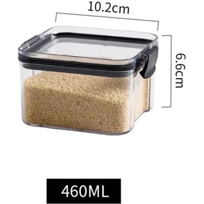 460/700/1300/1800 Ml Voedsel Opslag Container Plastic Verzegelde Blikken Keuken Opbergdoos Transparante Voedsel bus Opslagtanks white