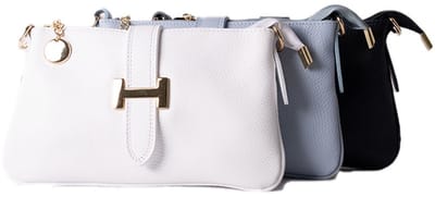 Echt lederen handtas Tirza - Made in Italy - Wit