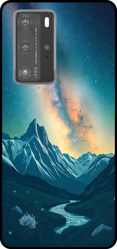 Smartphonica Telefoonhoesje Geschikt voor Huawei P40 Pro met Sterrenhemel Opdruk - TPU Backcover Case With Space And Milkyway Design geschikt voor Huawei P40 Pro
