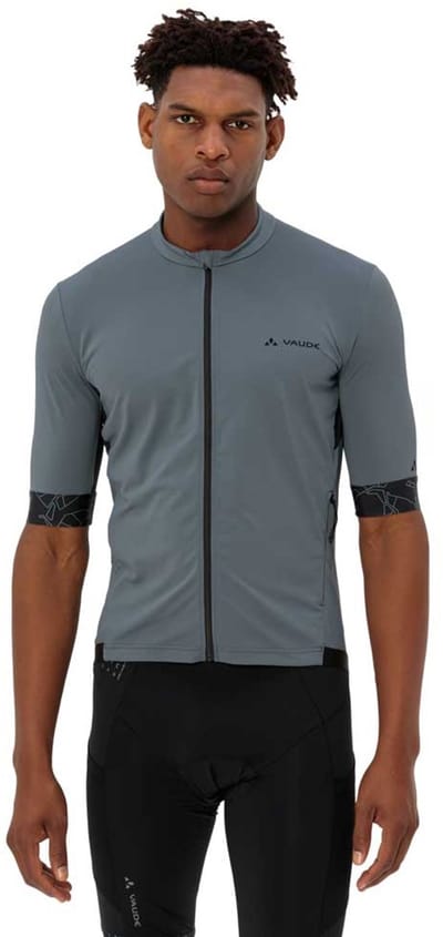 Vaude Bike Kuro Full Zip Ii Korte Mouw Wielertrui Grijs S Man