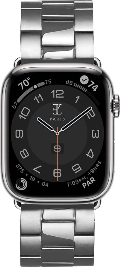Elysian horlogebandje geschikt voor Apple Watch - Schakelband - 316L Roestvrij Staal - 18mm - Quick Release - Verstelbaar - Series 1/2/3/4/5/6/7/8/9/S/10/11 - Apple Watch Bandje 38/40/41mm