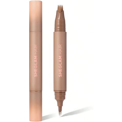 2-in-1 Volume Boost Root Touch Up Pen - Blond, Haarlijnstift, Vul de haarlijn in, Gebruik als eyeliner, Vul de wenkbrauwen in, Teken de onderste wimpers, Multifunctioneel, Water-, zweet- en oliebestendig, 24 uur intense kleur, Langdurige dekking, Snelle dekking van de haaraanzet Geschenk Roze Make-up Strand Festivals Haarverzorging Vakantie Zomer Haaraccessoires Terug naar school Reis