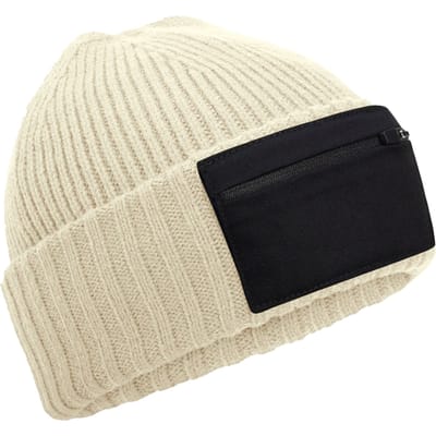 Beechfield Zip Patch muts (Zand)