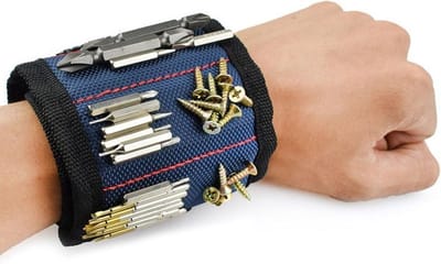 Scoby - Magnetische armband - Klus Armband - Tool Bracelet - Gereedschapshouder - 15 Neodymium Magneten - Blauw