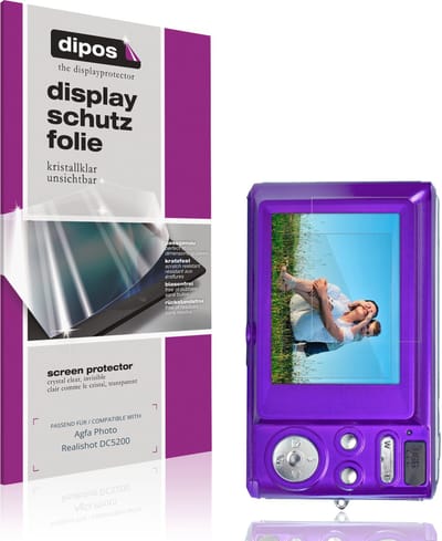 dipos – 4x Beschermfolie geschikt voor Agfa Photo Realishot DC5200 | Krasbestendige & heldere Screenprotector Ultra-Thin