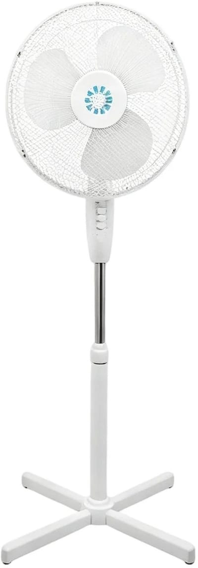 Archi Witte Staande Ventilator – Ventilatie - 3 Snelheden – Stille Ventilator ≤50 dB – Verstelbare Hoogte – Kruisvoet