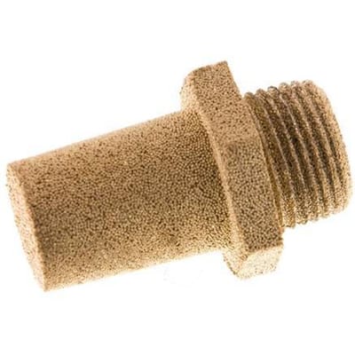 G3/8'' Gesinterd Brons Pneumatische Geluiddemper Zeskantige Koppeling [2 Stuks]