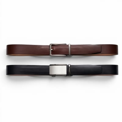 Safekeepers Luxe Automatische Riemenset – 2-Pack – Echt Leer – Zwart, Donker Bruin – Breedte 3.5 cm - 105