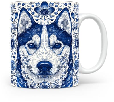 Mok Malamute Beker voor koffie of tas voor thee, cadeau voor dierenliefhebbers, moeder, vader, collega, vriend, vriendin, kantoor, opa, oma, hond, kerst, sinterklaas, verjaardag