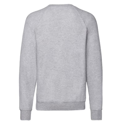 Fruit of the Loom Unisex Lichtgewicht Raglan Sweatshirt voor volwassenen (Heide Grijs)