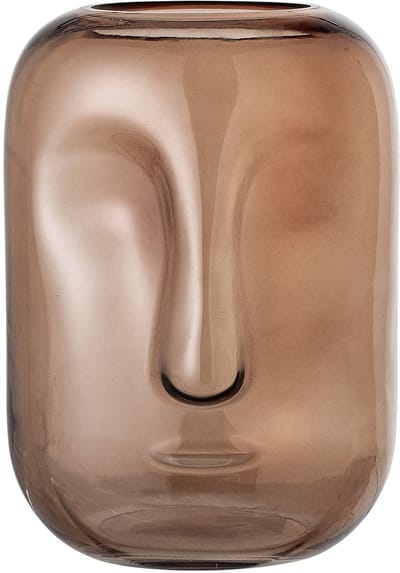 Bloomingville - Face Glass Vase Ø 18 cm - Brown (82047485)