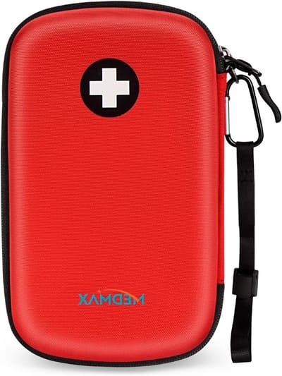 Draagbare Medische Tas voor EpiPens en Astma-inhalers, Schokbestendige Hard Shell EVA Tas, Ruime Emergency Bag in Zwart