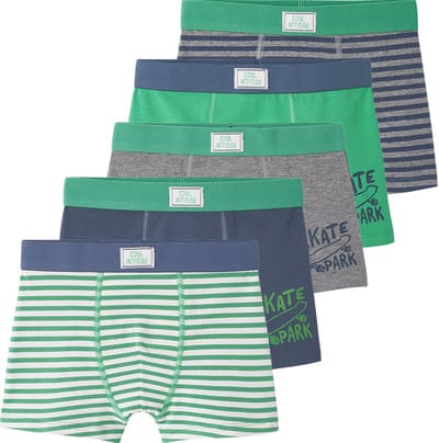 Vertbaudet Set met 5 stretch boxers skate jongens